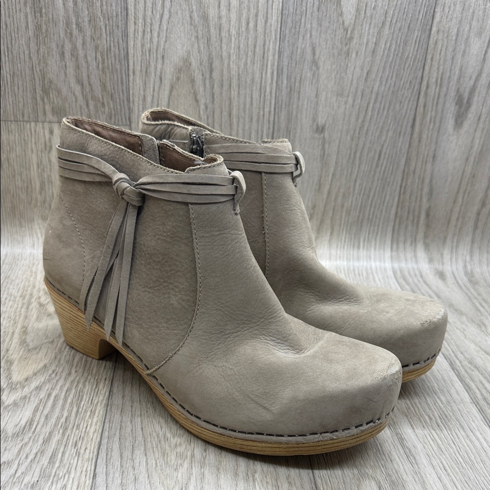 Dansko Taupe Ankle Booties
